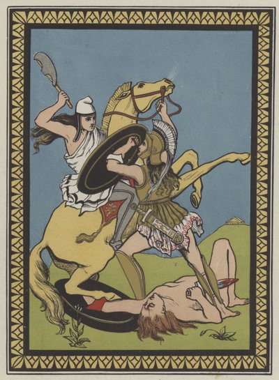 Theseus Battling the Persians by English School